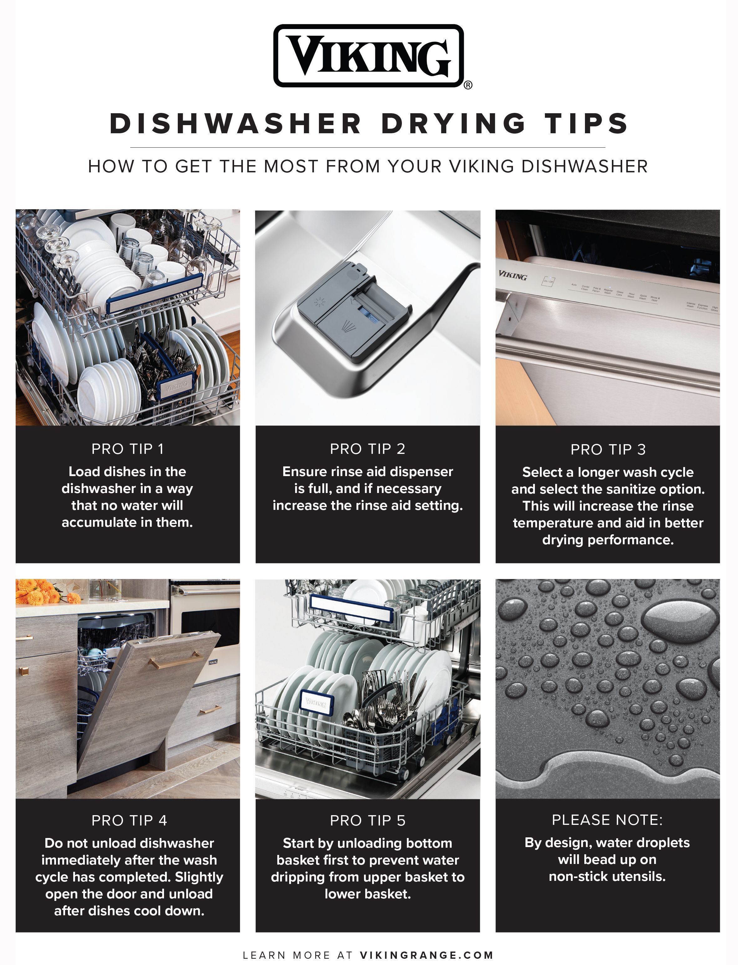 Dishwasher Drying Tips Viking Range, LLC
